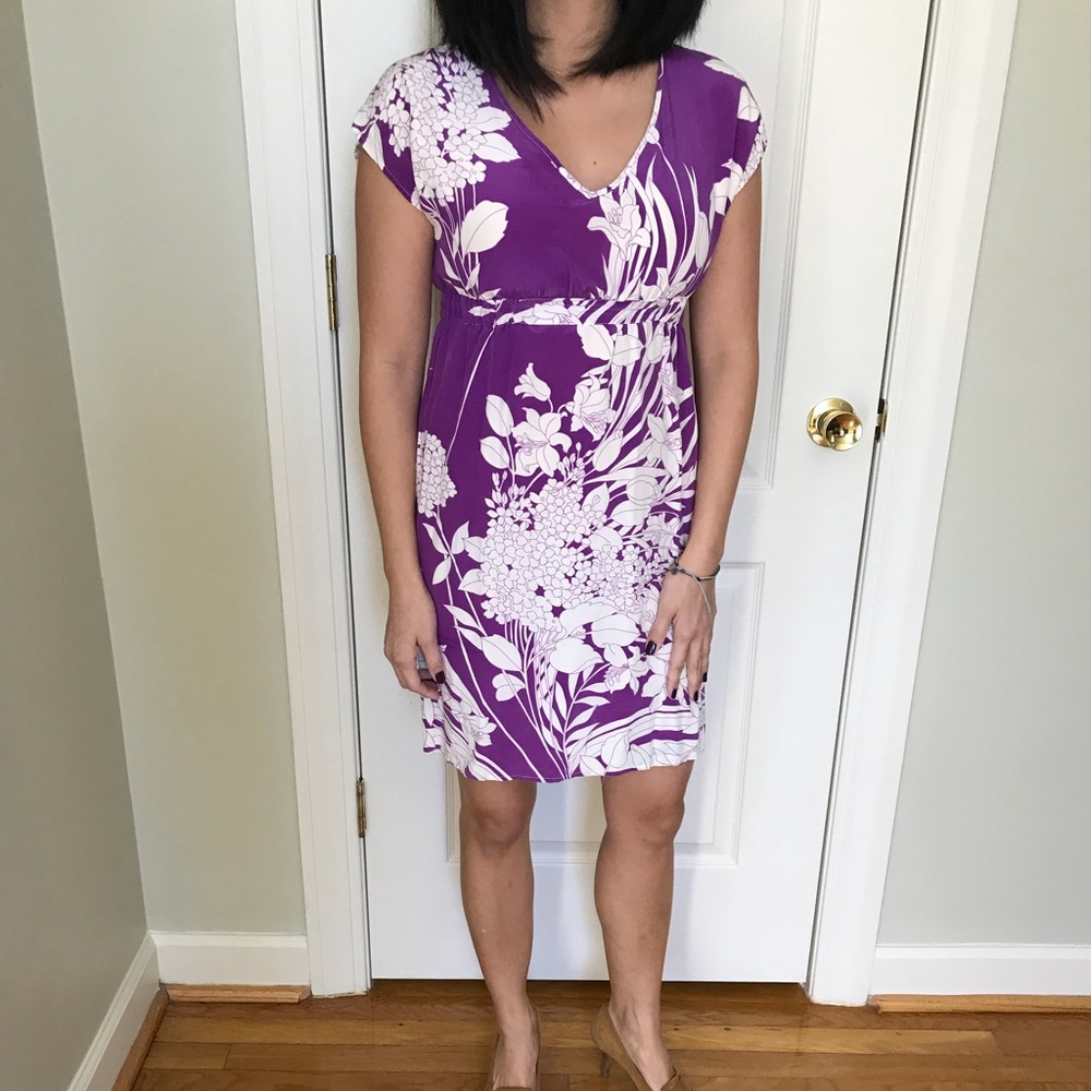 Yumi Kim purple floral Hawaiian dress